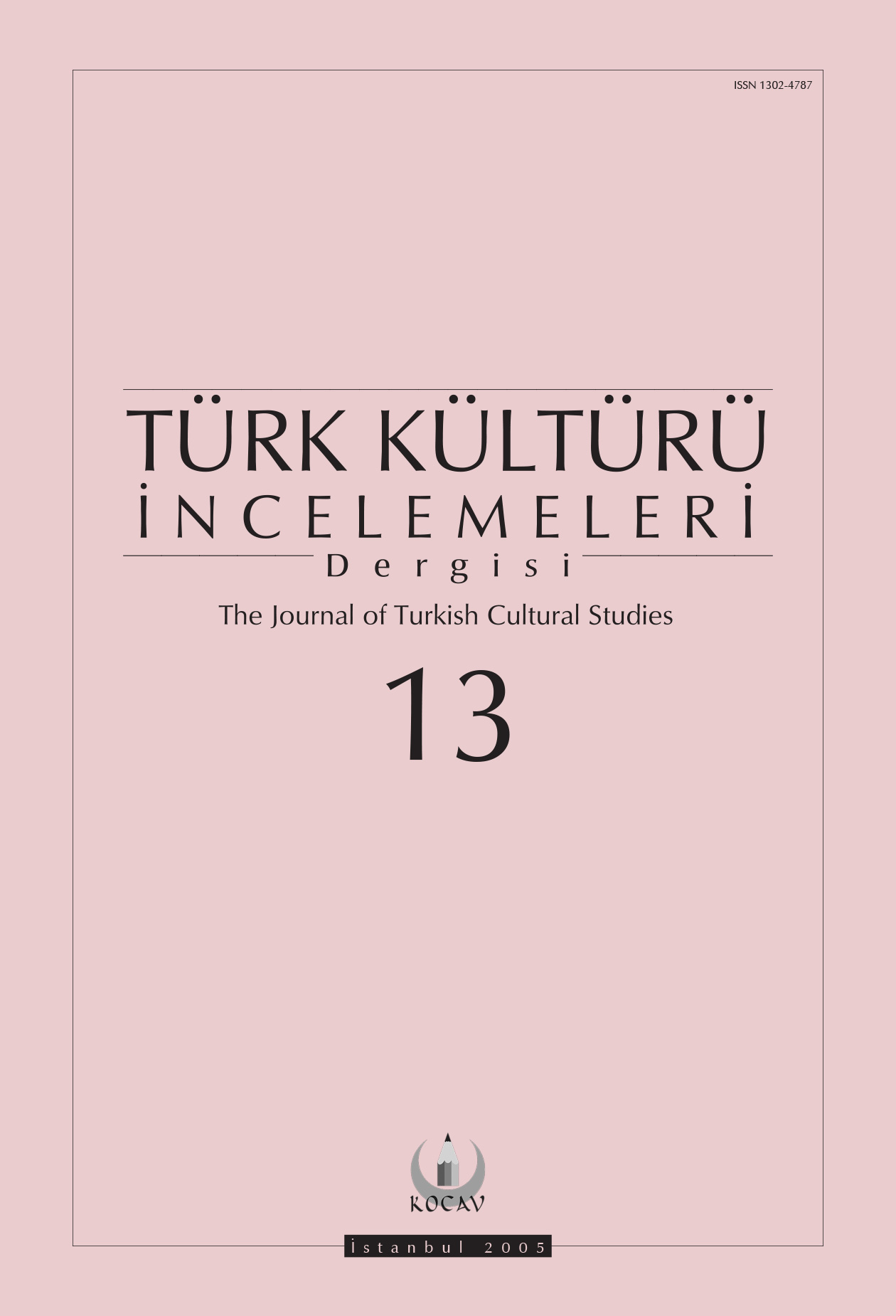 Türk Kültürü İncelemeleri Dergisi Sayı 13