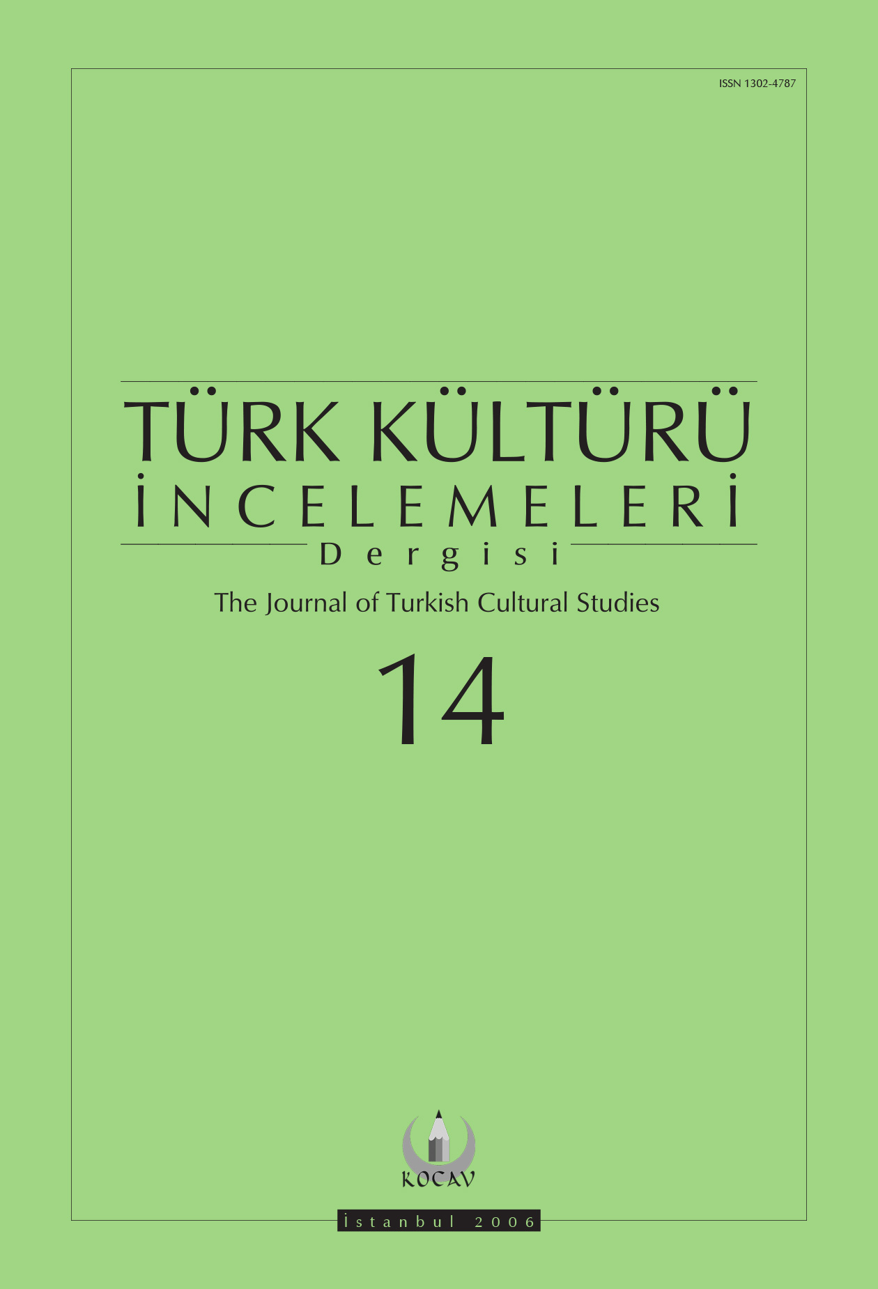 Türk Kültürü İncelemeleri Dergisi Sayı 14