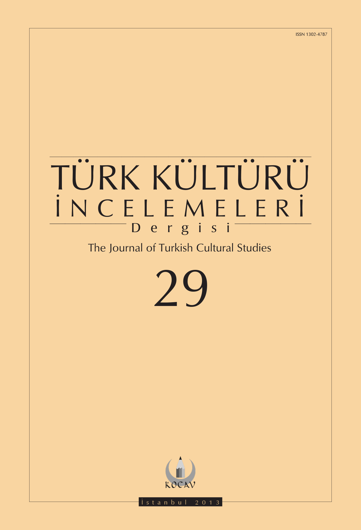 Türk Kültürü İncelemeleri Dergisi Sayı 29