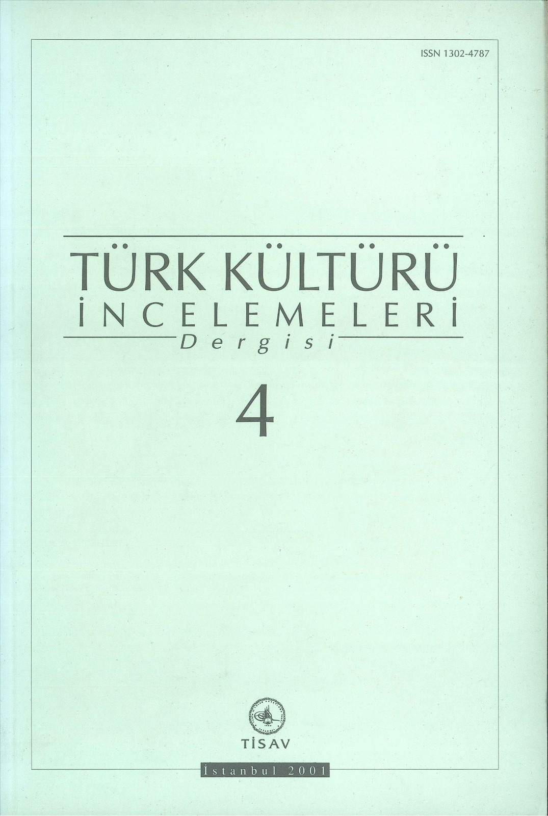 Türk Kültürü İncelemeleri Dergisi Sayı 4