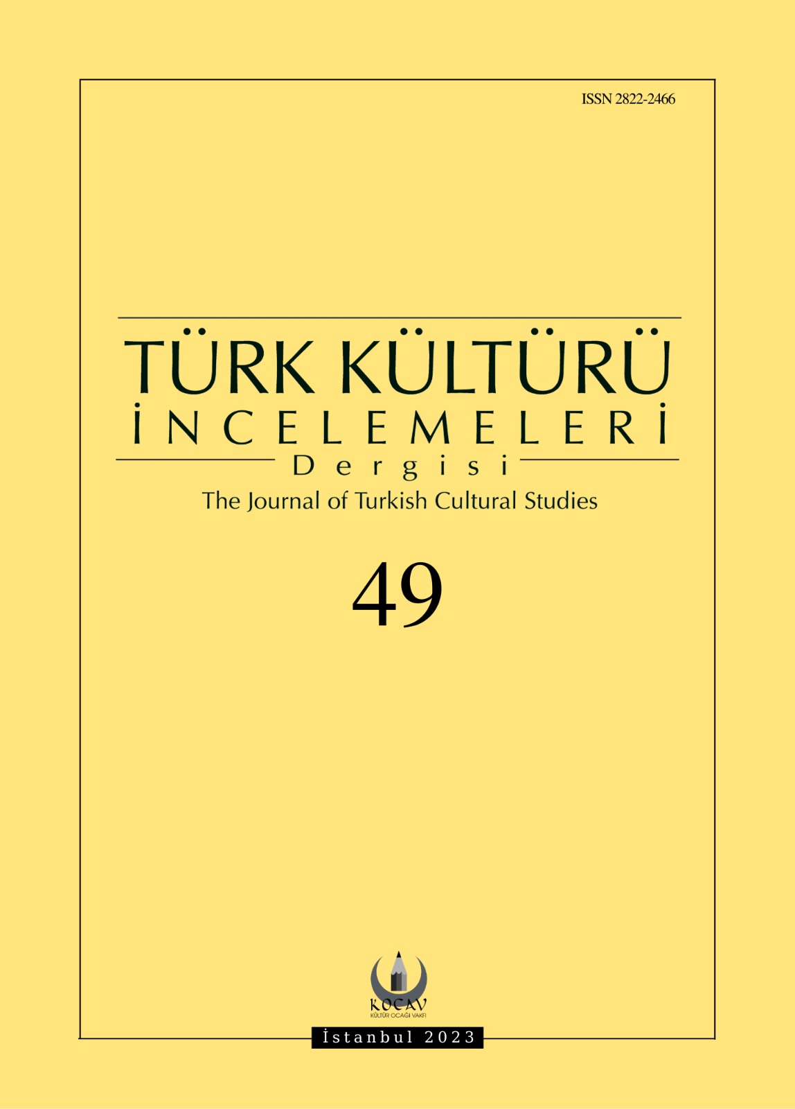 Türk Kültürü İncelemeleri Dergisi 49 Sayısı