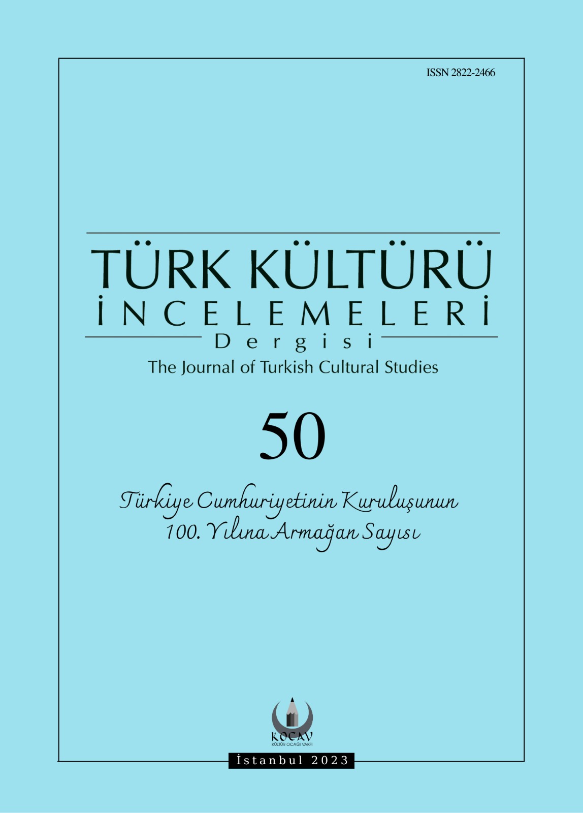 Türk Kültürü İncelemeleri Dergisi Sayı 50